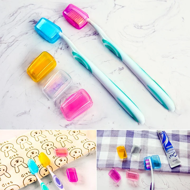 5Pcs/Lot Portable Toothbrush Head Cover Case For Travel Hiking Camping Brush Cap Case Toothbrush Box Support Bathroom Accessory