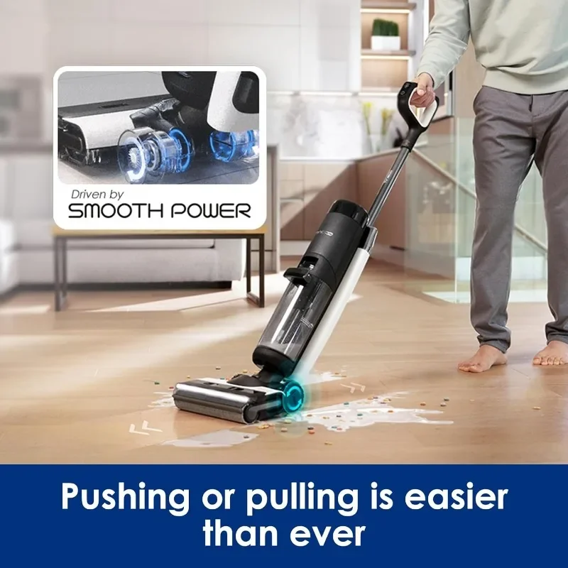 Tineco FLOOR ONE S7 FlashDry Smart Cordless Wet Dry Vacuum Cleaner, Long Runtime, Great for Sticky Messes, Self-cleaning