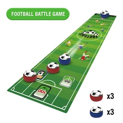 Family Fun 5 - in - 1 Tabletop Curling and Shuffleboard Game Set with Rollers (Football)