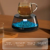 USB Thermostatic Heating Coaster with LED Lights Coffee Cup Heater 4 Temperature Settings Smart Cup Warmer for Home Office Desk 2