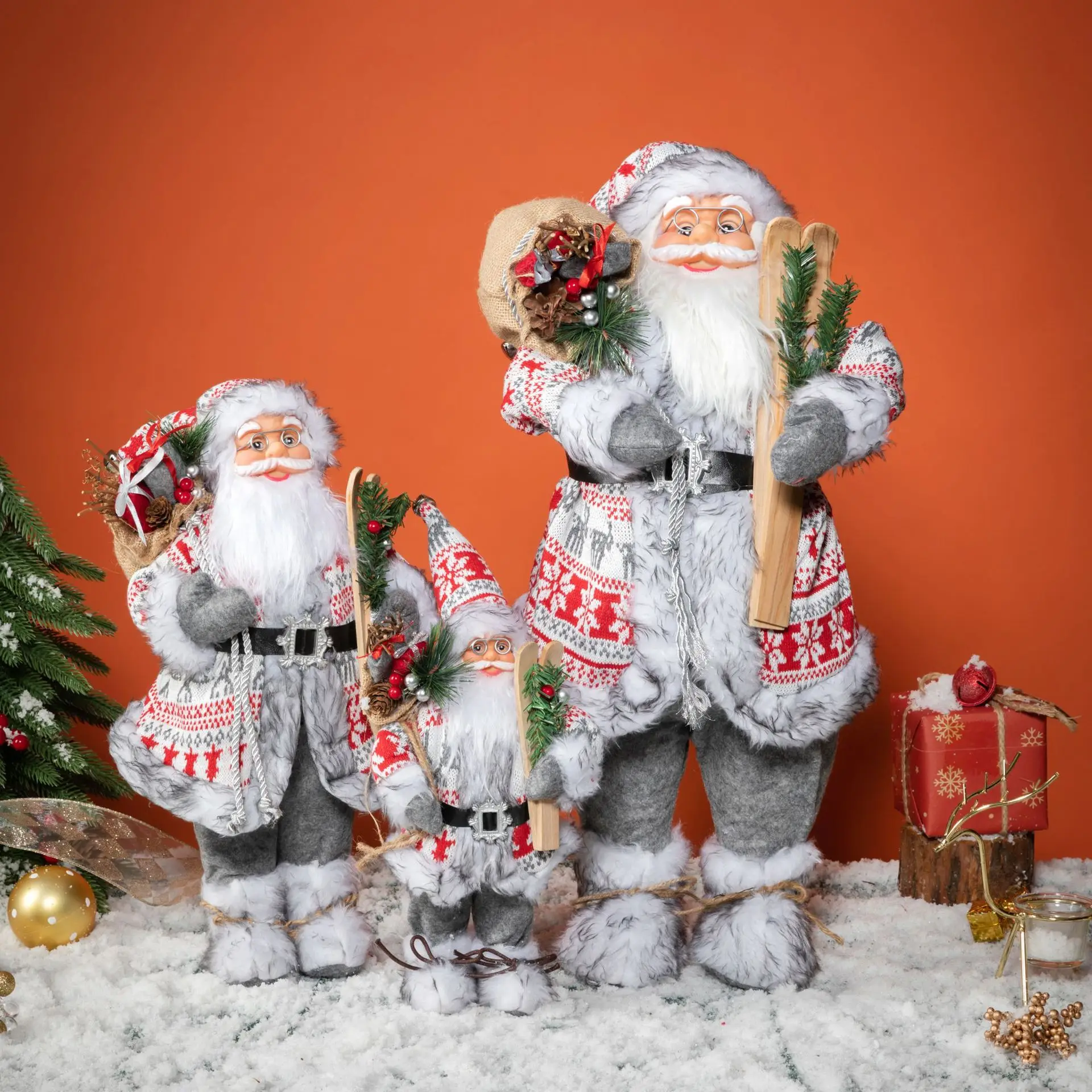 

Santa Claus Doll 45/30cm Christmas Decoration New Year Children's Gifts Hotel Shop Window Ornaments Navidad 2023