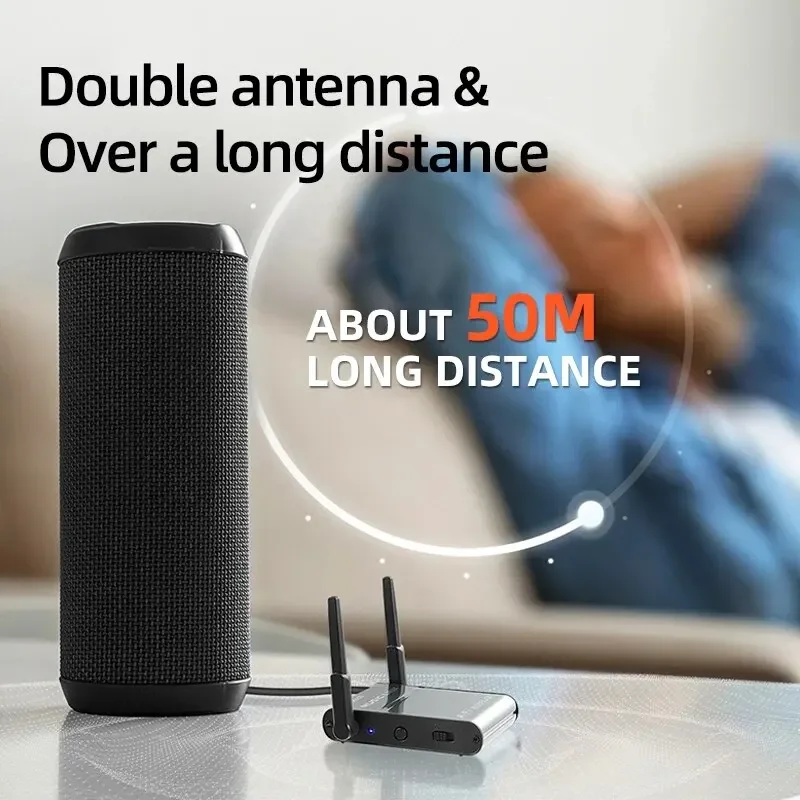VIKEFON 50M Bluetooth Audio Receiver AptX Hifi HD Stereo Music Wireless Adapter 3.5mm AUX Jack RCA Mic For Car Speaker Amplifier