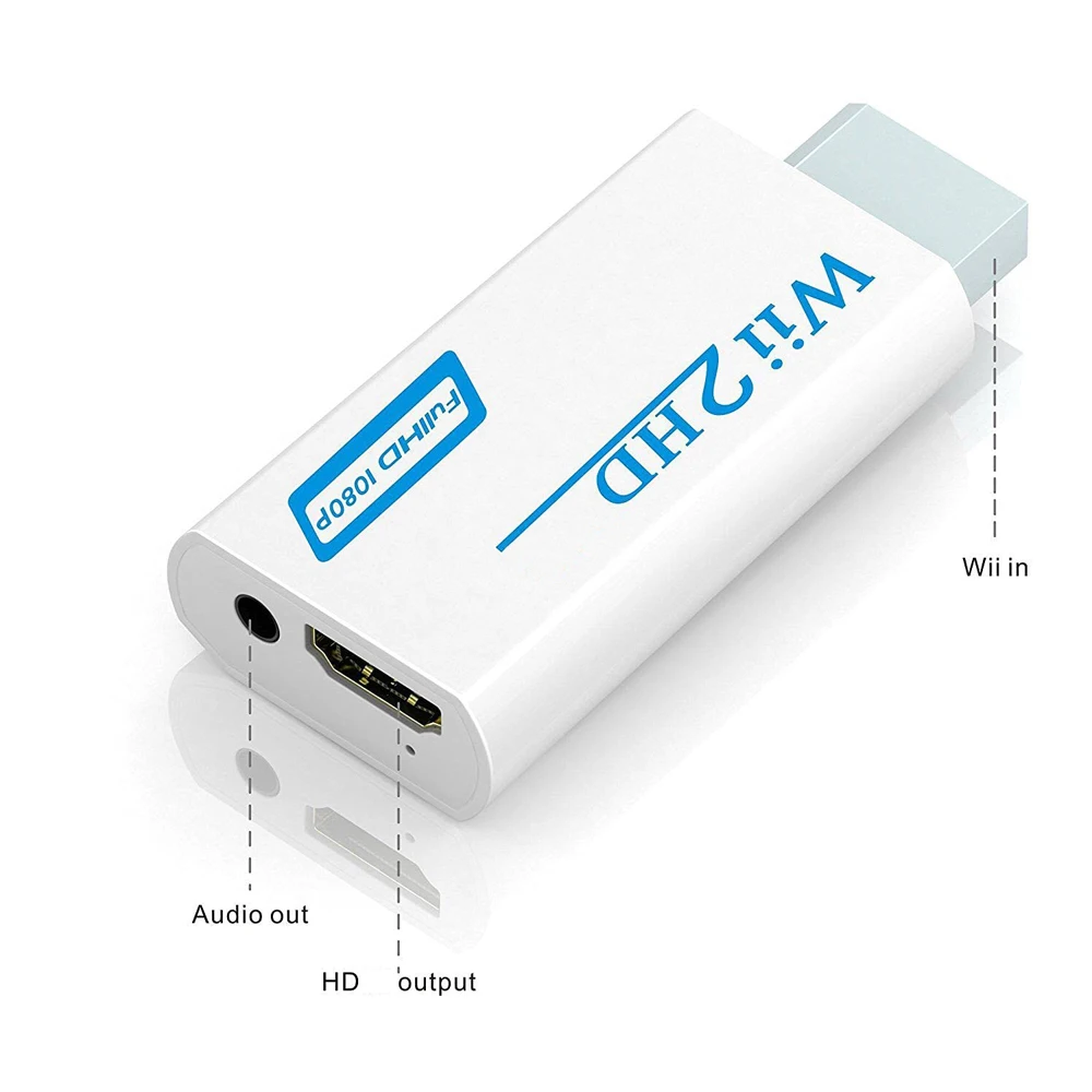 Wii To HDMI Converter 1080P Full HD Adapter Connector 3.5mm Video Audio for PC HDTV Monitor