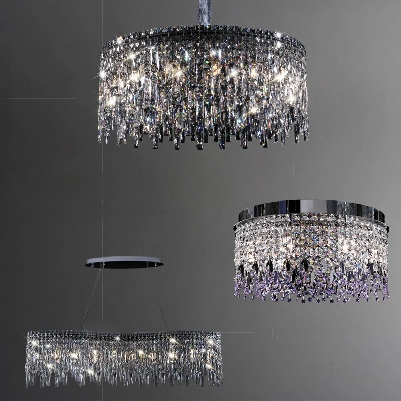 LED Lamp Italian Milan Crystal Chandelier for Dining Room