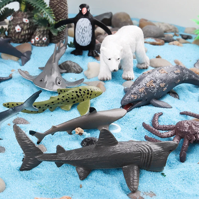 Oenux Ocean Animals Basking Shark Dolphin Ray Whale Crab Sea Life