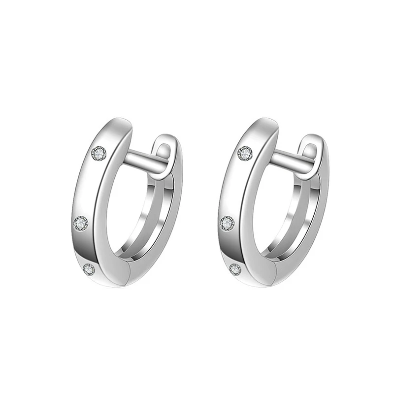 2022 Charm Double Hoop Earrings 925 Silver Fit Original Brand Charms Diy Fine Jewelry Gift For Women Fine Earring Making Gift 