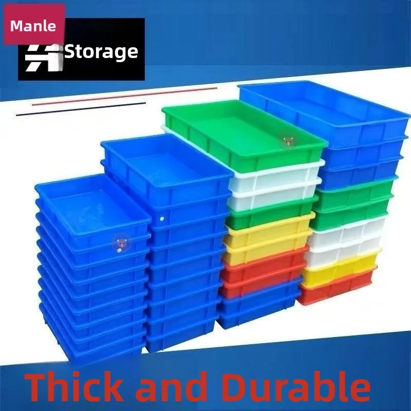 Ultra-Thin Large Rectangular Plastic Box Storage Basket  Desktop Organizer Thiened Plastic Box without Cover Storage Co...