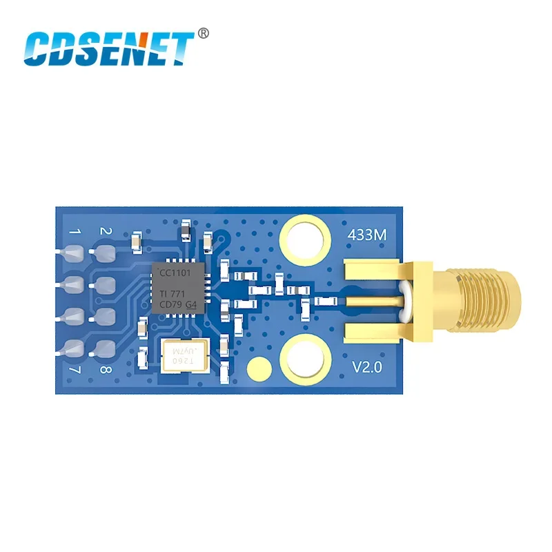 CDSENET 5pcs CC1101 433MHz RF Module Transceiver E07-M1101D-SMA Long Distance Transmission CC1101 433MHz Receiver & Transmitter