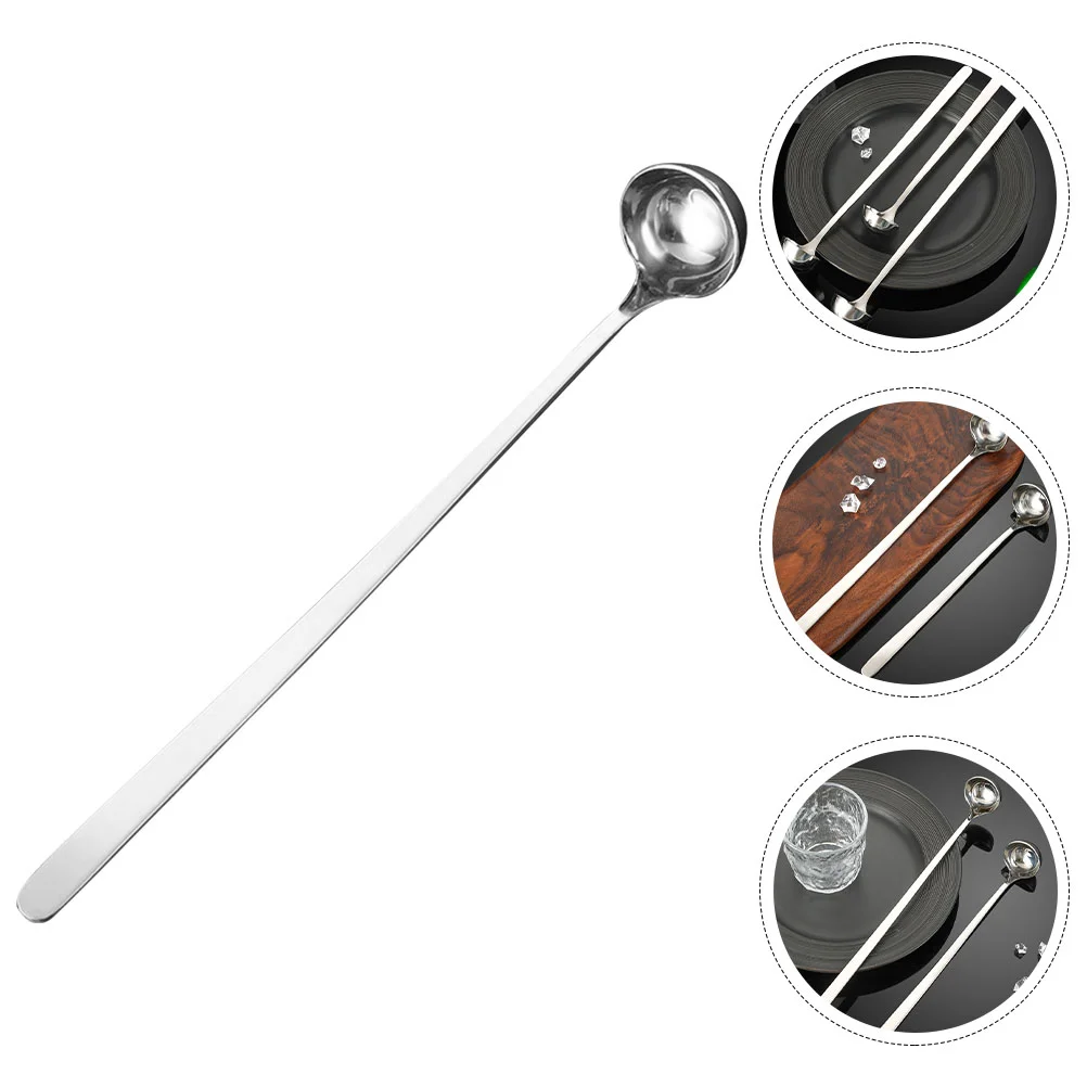 Long Handle Stainless Steel Mixing Spoon Soup Ladle Kitchen Utensils Wok Gadgets Water Scoop Serving Spoons Cooking Tools