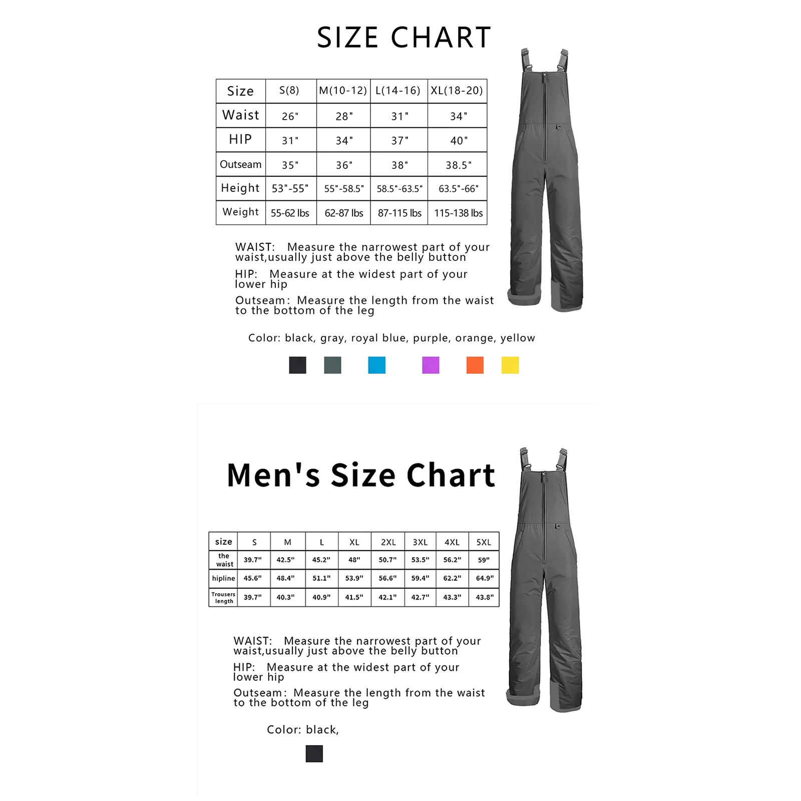 Men Rompers Denim Overalls Adjustable Straps Windproof Thickened Cargo Trousers Winter
