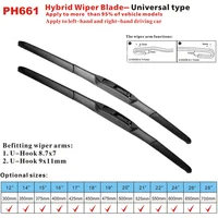 For Mini One Hatch R56 Car Wiper Accessories 2007 2011 Clean Front Windscreen Wiper Blade Brushes Wipers U Type J Hooks 19"+18" 2