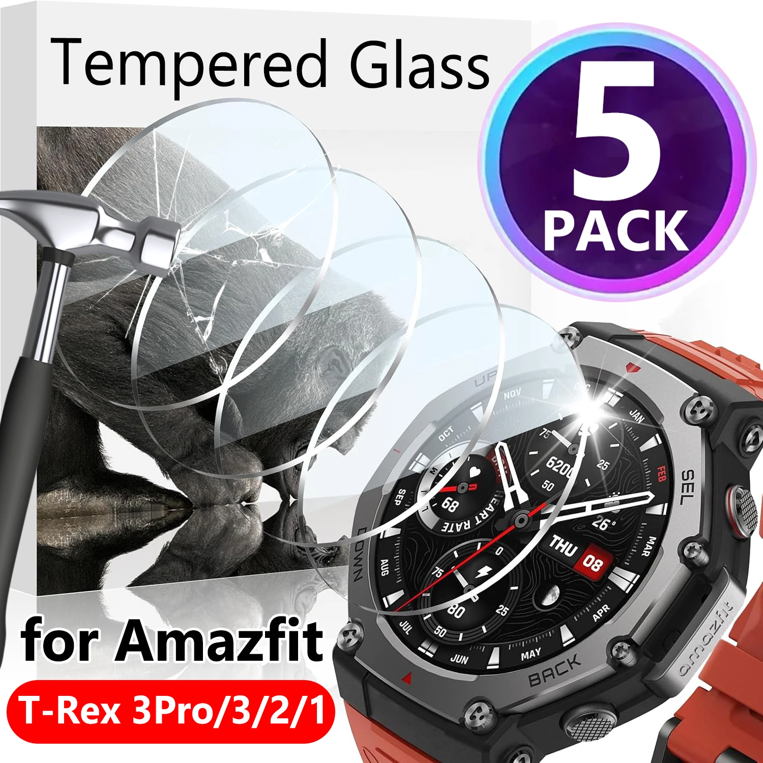 Ultimate Tempered Glass Screen Protector - 9H Hardness, HD Clear, Full Coverage, Shockproof