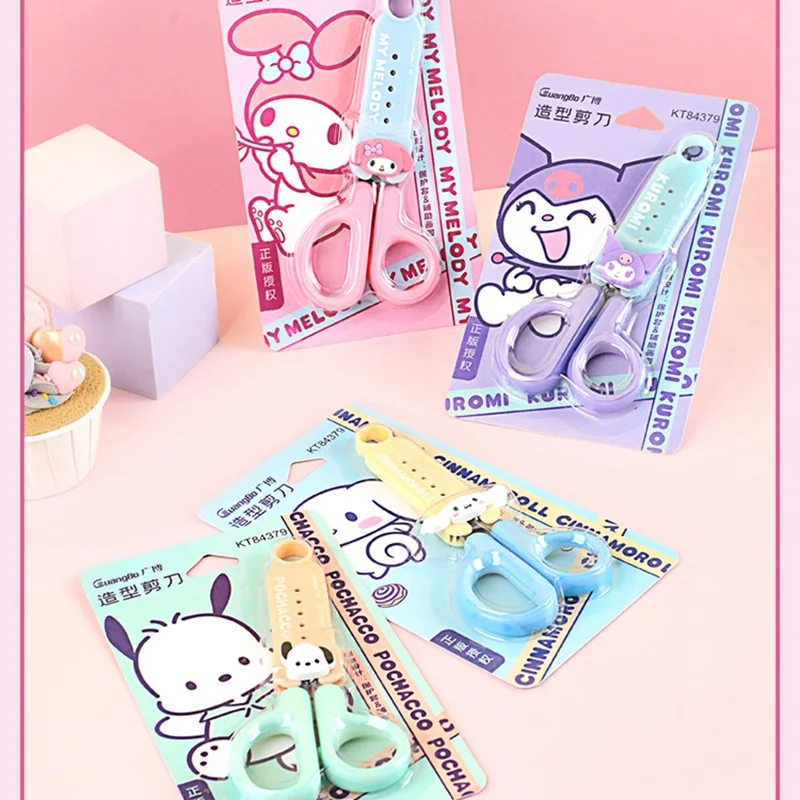 산리오 문구류 어린이 가위, 쿠로미 멜로디 학생 수제 가위, 도매, 6-24 개, 새로운 모델