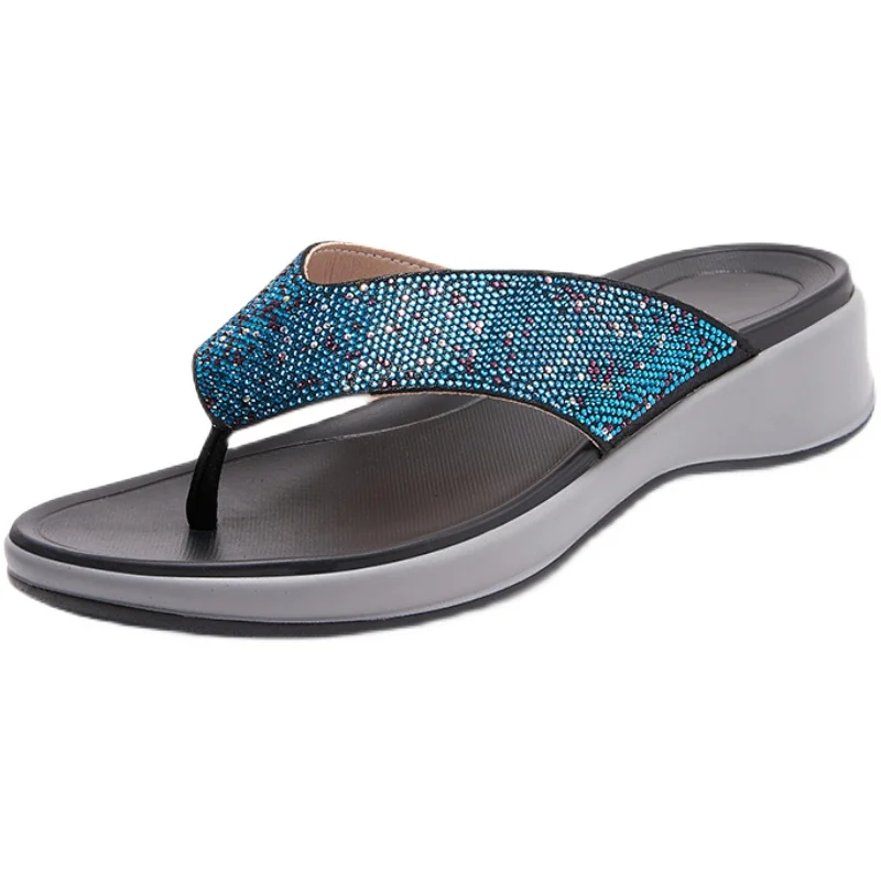 Rhinester Flip-flops Summer Shoes for Women Plus Size 41 Fashion