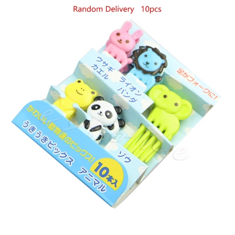 

10шт мини-каваи животноводческая ферма мультфильм вилка фрукты зубочистка знак бенто обеды