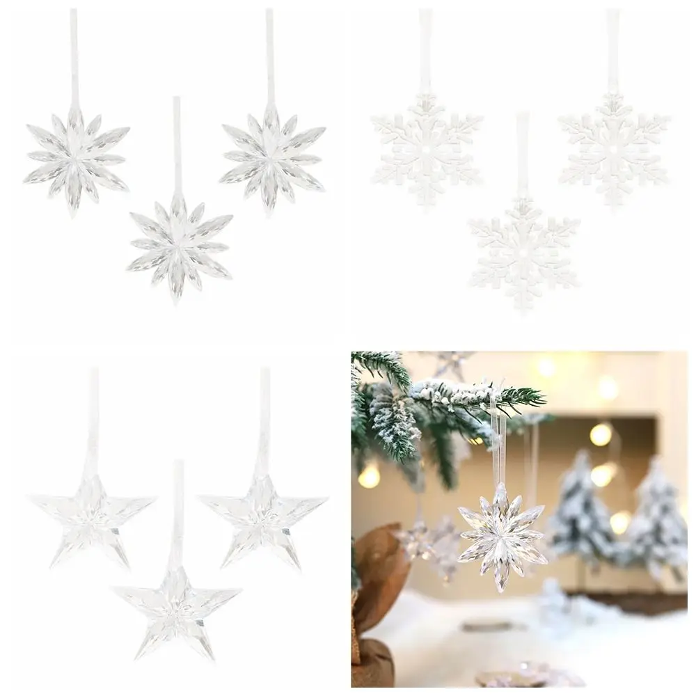 Set De 36 Adornos Navideños De Copos De Nieve Acrílico - Decoración Para Árbol, Puertas Y Ventanas