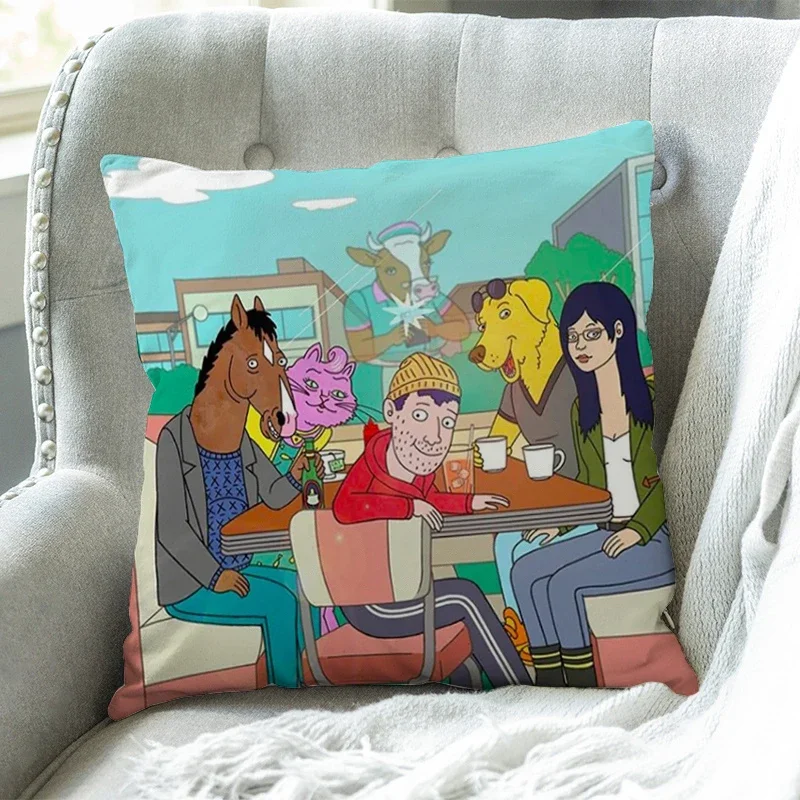 

Pillow Covers Decorative Cushions Cover For Sofa B-BoJack Horseman Pillowcases 50x50 Throw Pillows Pillowcase 40x40 Pilow Cases