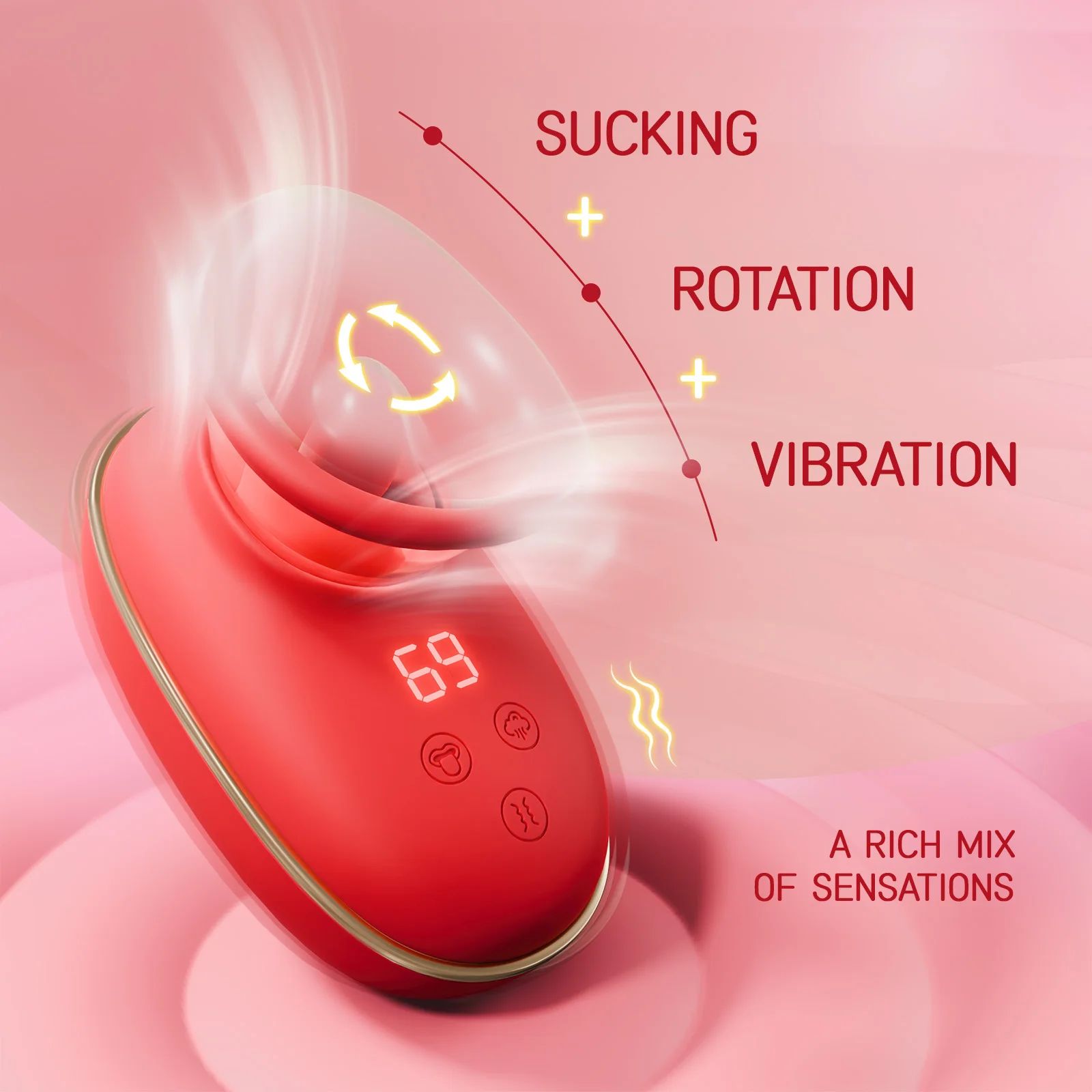 Female Sex Toys Clitoral Vibrator Sucking and Licking Tongue Nipple Vagina Stimulator Orgasm Pussy Blowjob Female Masturbation