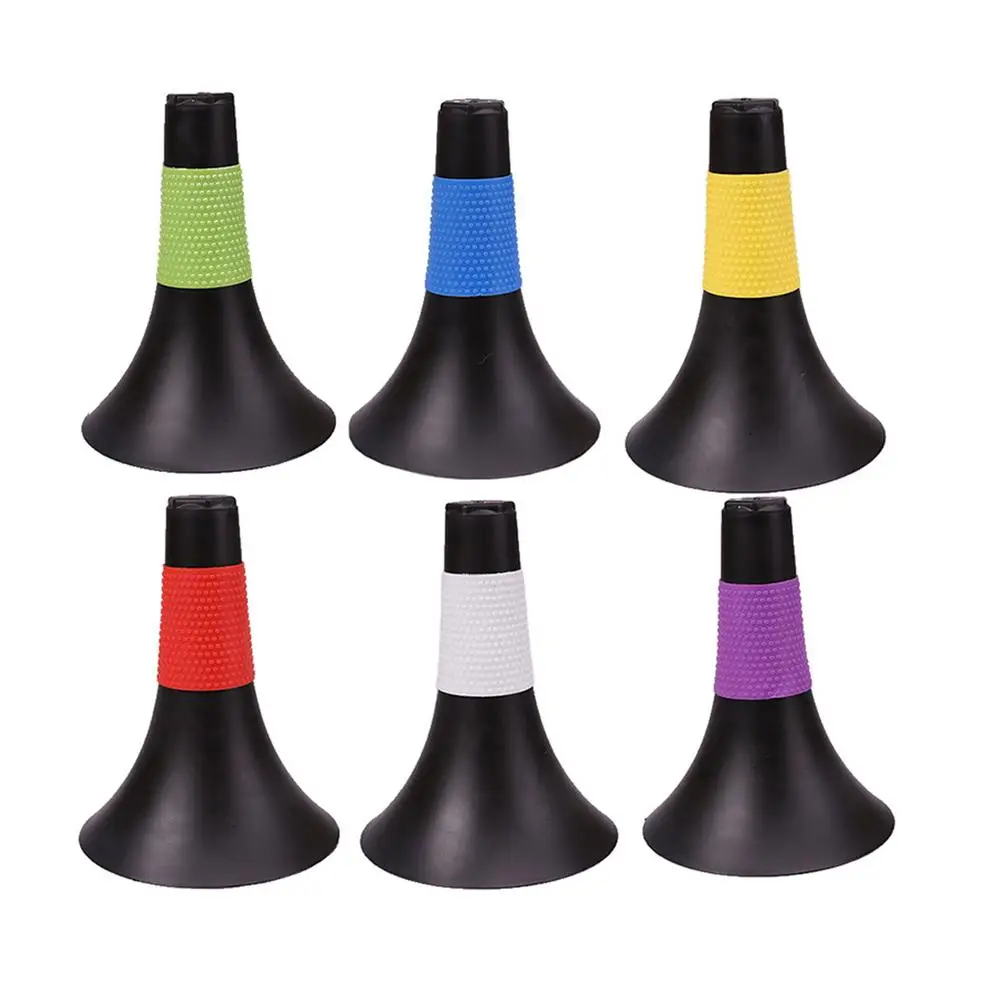 6pcs 23CM Sign Bucket Barrier Football Road Flat Training Cone Roller Pile Springback Marking Cup Symbol Sports Accessories