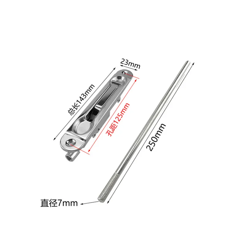 lever acao flush parafuso trava slide lock cetim niquel escovado 05