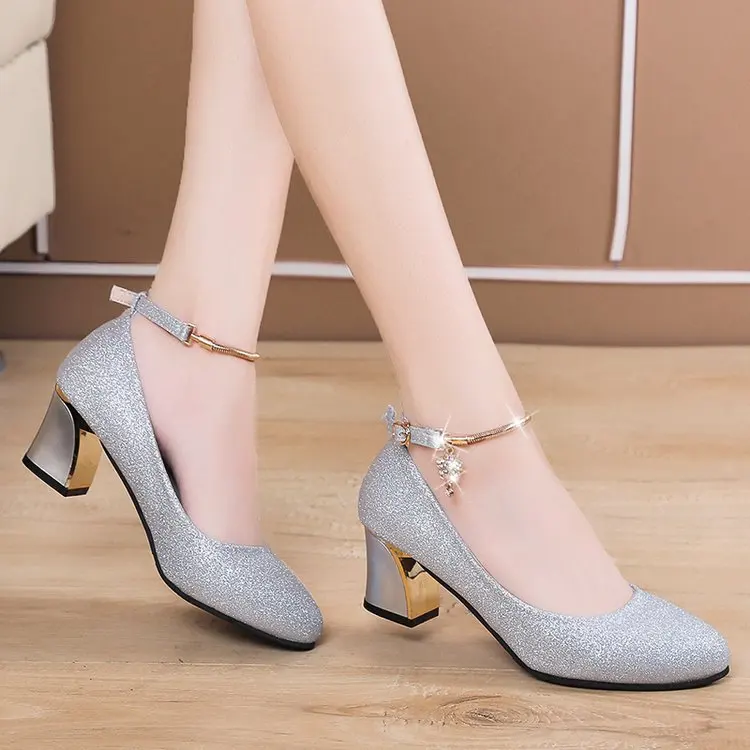 Women Block Heel Shoes Court Shoes Ladies Stylish High Heels Women's  Wedding Bridal Shoes Party Work Evening Prom Pumps Gold Silver (Color :  Silver, Size : 43) : Amazon.ca: Clothing, Shoes & Accessories
