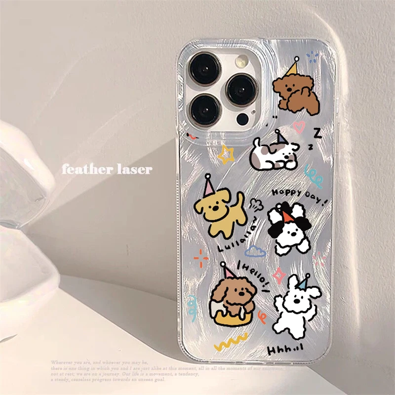 Cartoon Puppy Cute Dog TPU Phone Case Cover