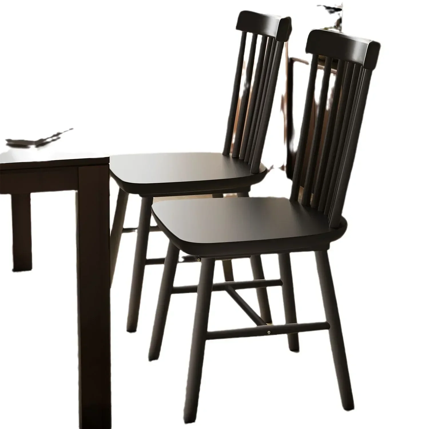 Accent Dining Chairs Set of 4,Solid Oak Wood Dining Chair with Comfortable Backrest,Sturdy Wooden Chairs for Kitchen with 4 Sets