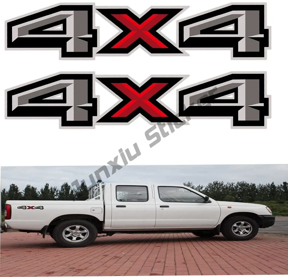 2 Pz 4X4 Decalcomanie Adesivi Per Racing Rally 4X4 Off Road Truckwith Ford F150 F250 F350 4X4 Camion Camper Paraurti Auto Sticker Kk10Cm
