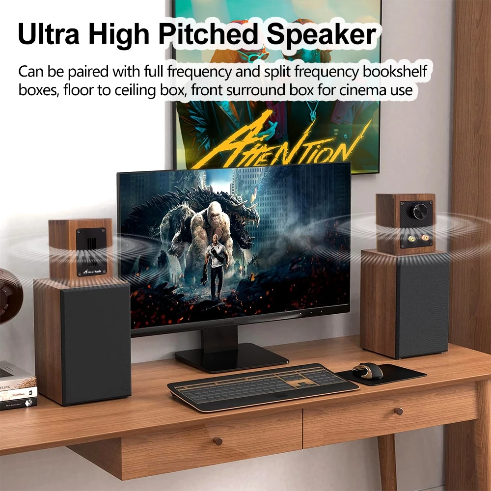 30W 6Ohm Walnut Fever Independent Ribbon Super Tweeter External Tweeter Sound Box Speaker
