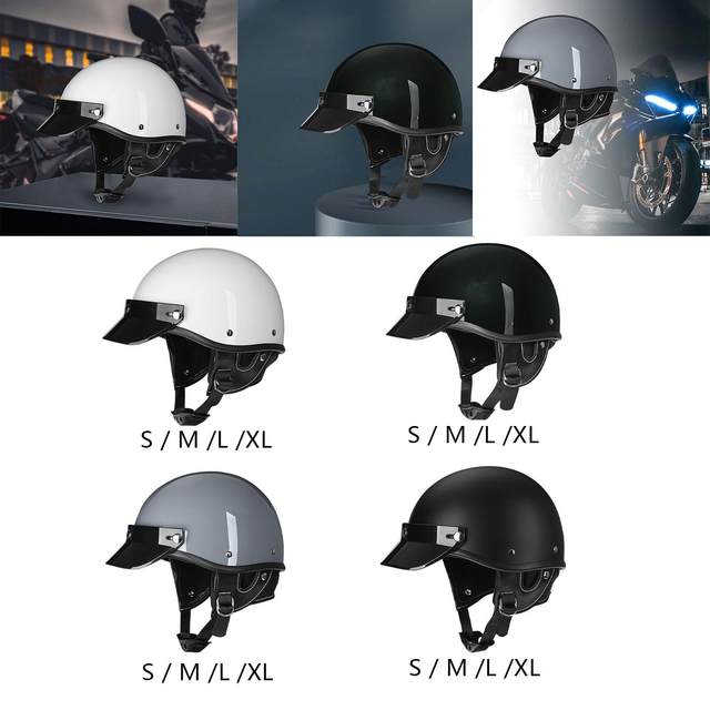 Motorcycle Helmet Removable Sun Visor Comfortable Motorcycle Half Helmet