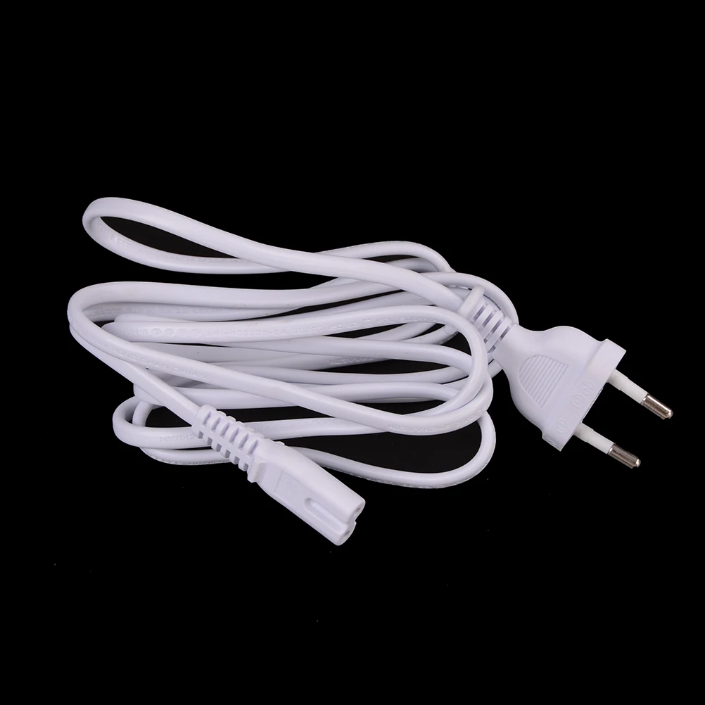 ZLinKJ White 1.5M EU European 2-Prong Port AC Power Cord Cable Slim Power Cable for most printer & laptop AC power adapters