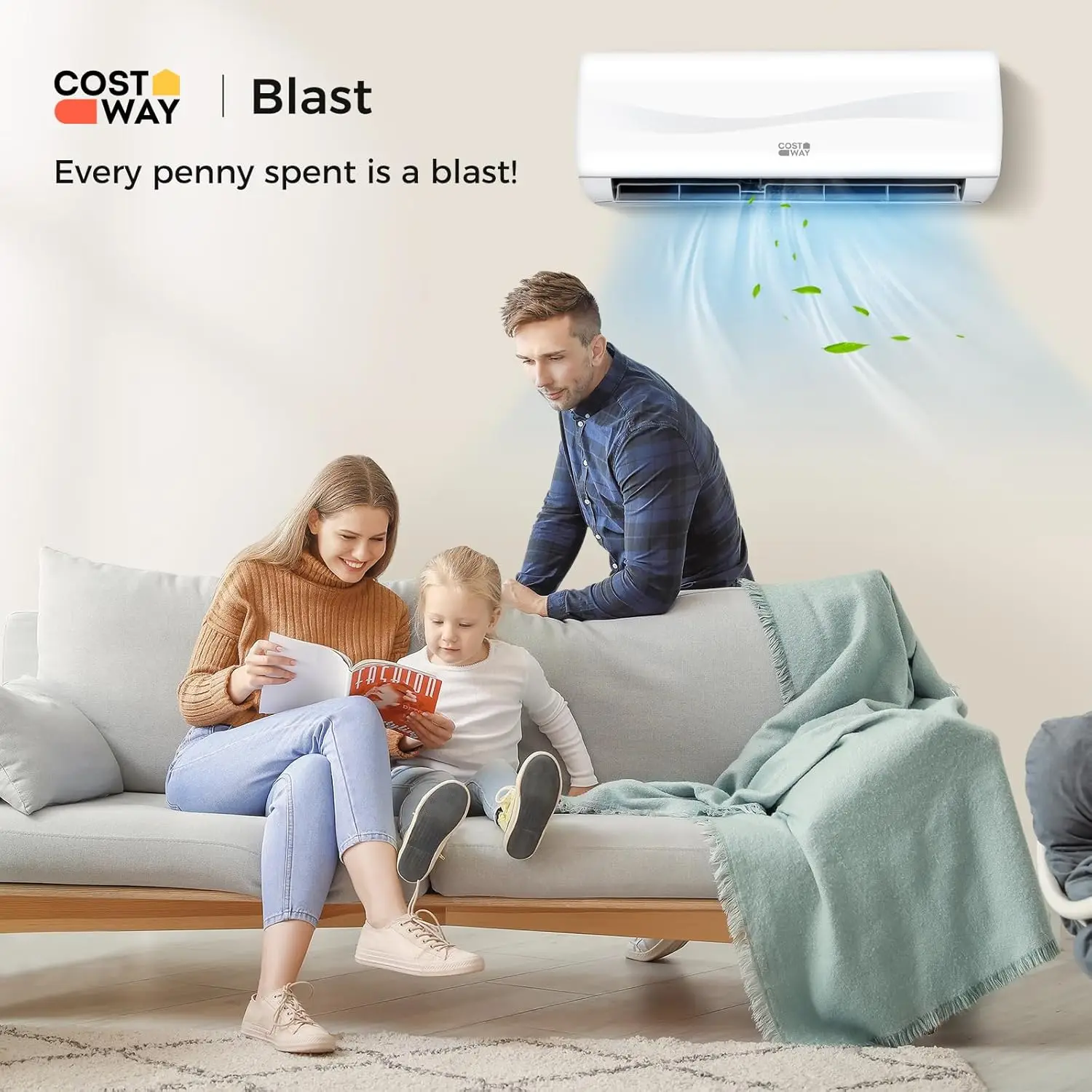 12000BTU Mini Split Air Conditioner& Heater, 20 SEER2 115V Wall-Mounted Ductless AC Unit Cools Rooms up to 750 Sq. Ft, E 2