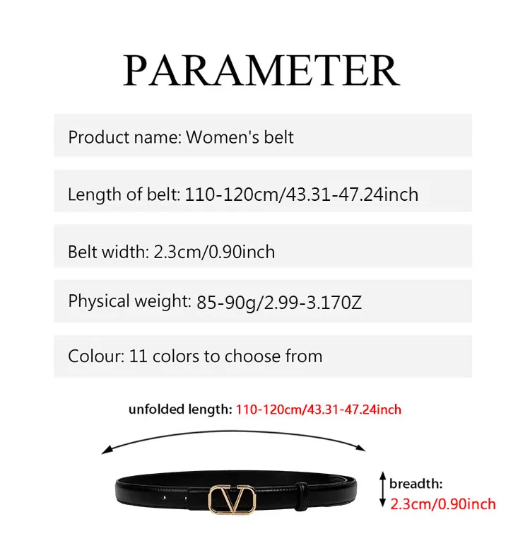 Parisian Women's Fashion Belt Versatile Plain Pattern Casual Accessory for All Seasons Sale Bangladesh