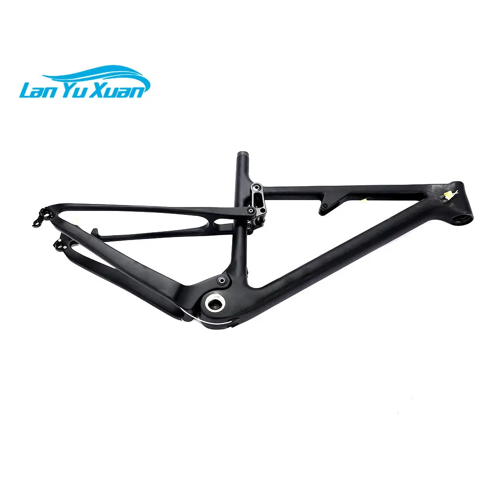 29 inch Carbon Fiber Mountain Bicycle Frame Full Suspension MTB Bike Frame Logo Custom bike parts new 24 26 19 21 full suspension bicycle frame 23kg bicycleframe