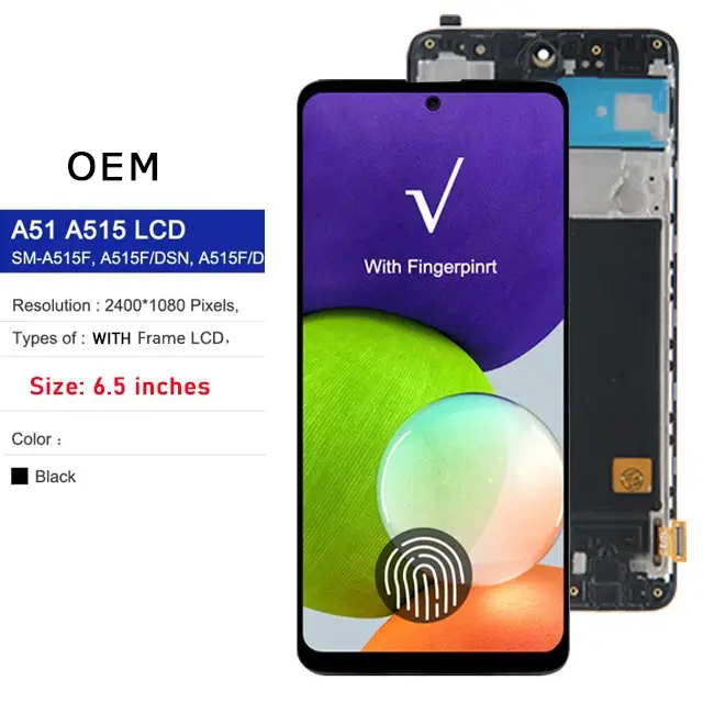 Super AMOLED LCD For Samsung A51 Touch Screen Digitizer Assembly Tested Display For Samsung A51 LCD With Frame SM-A515 A515F - Image 10