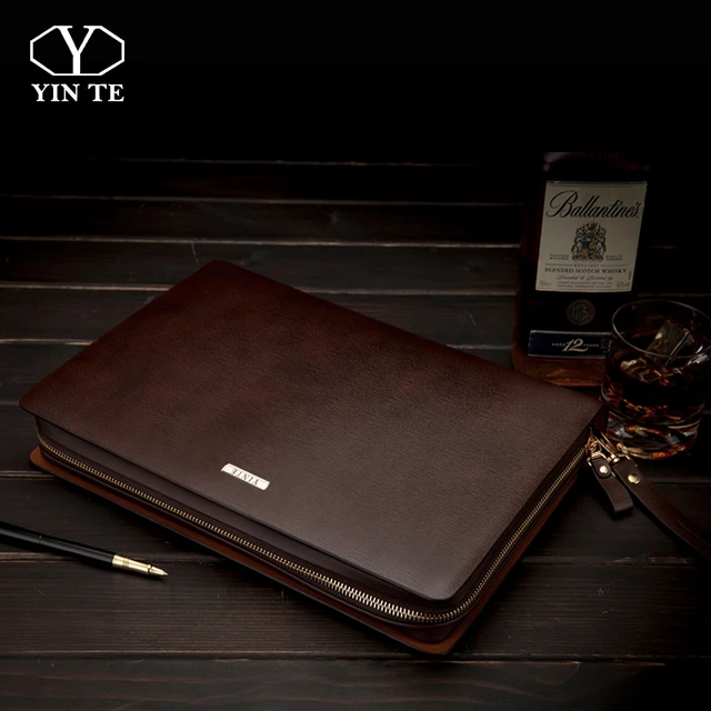 Pochette Wallet Dual Zipper Men's Clutches Portefeuille Homme Lux Passport  Cover Large Capacity Leather Long Grote Portemonnee - Wallets - AliExpress