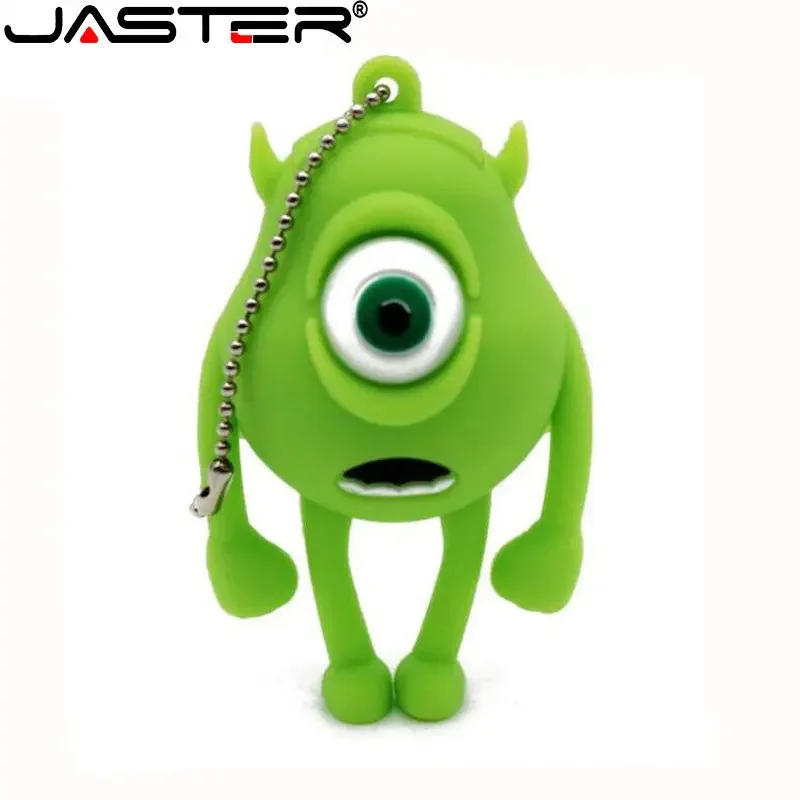 JASTER Cartoon Silicone U Disk 64GB 32GB Green USB 2.0 16GB Beautiful Flash Drive 8GB Memory Stick pendrive regali per bambini