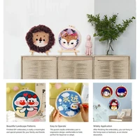 CHENISTORY DIY Punch Needle Embroidery Starter Kit with Pattern and Instructions Cross Stitch Kit Landscape Pattern Handicraft 6
