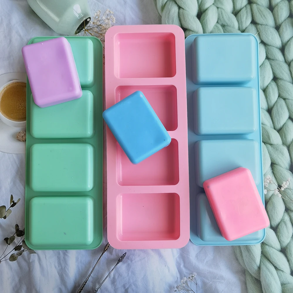 Flower Garden Soap Molds Silicone Rectangle Silicon DIY Mould for Soap  Making
