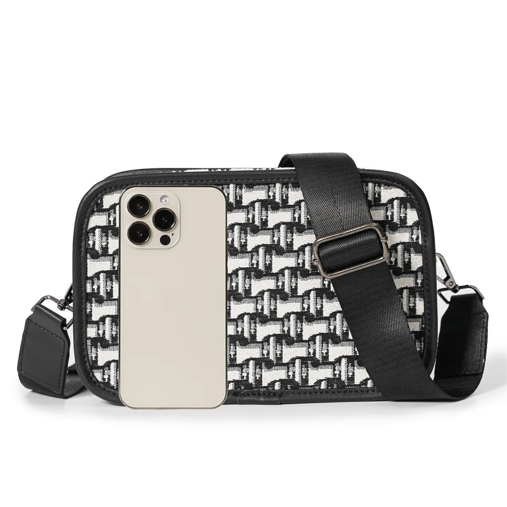 Men's Jacquard Shoulder Bag | Crossbody Bags Men Designer