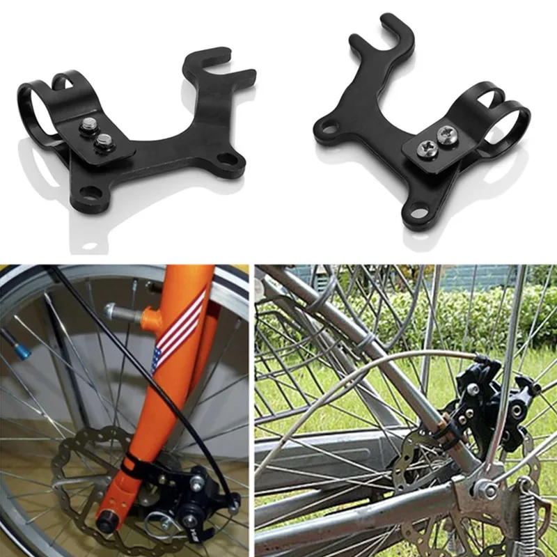 Adaptateur Frein à Disque Pour Vélo - Alliage Aluminium, Convertit Frein V-brake En Disque, Pour Cadre Triangle Et Roue Serrage Rapide