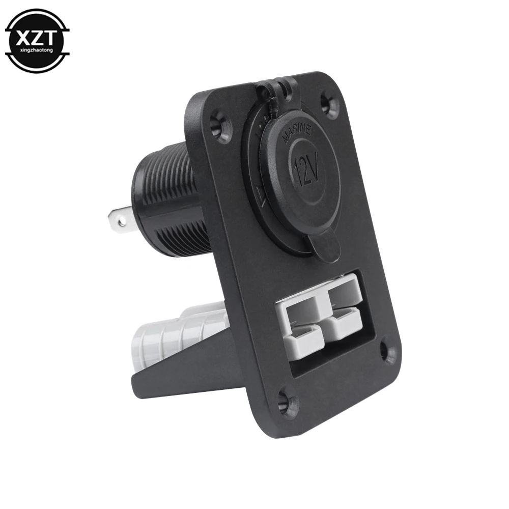Flush Mount Recessed Plate 12V 50A Car Anderson Plug Cigarette Lighter Socket Charger for Caravan Camper Boat Truck charging battery connector kit