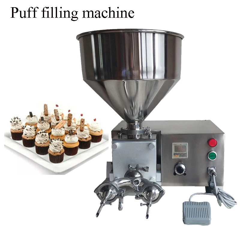 

Stainless Steel Automatic Donut Bread Cake Jam Cheese Cream Filling Injection Machine For Puff Churros