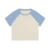 Blue and apricot