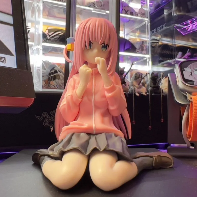 

8cm Original Genuine Bocchi The Rock! Anime Figure Gotou Hitori Model Dolls Figurine Pvc Action Figures Adult Toys Gifts