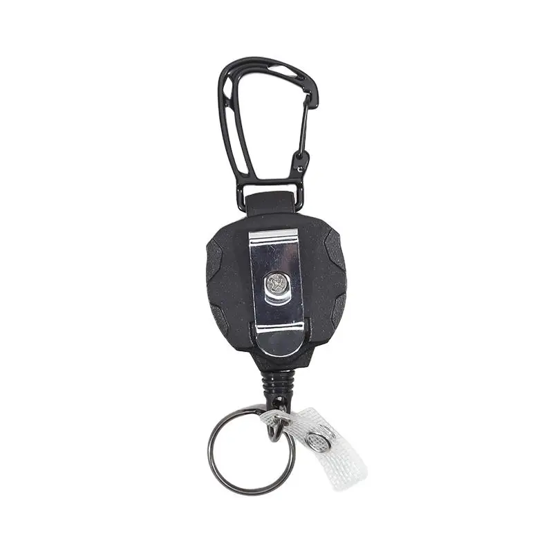 Badge Holder Carabiner Keychain Tactical ID Holder Retractable Reel Mountaineering thumbnail 5