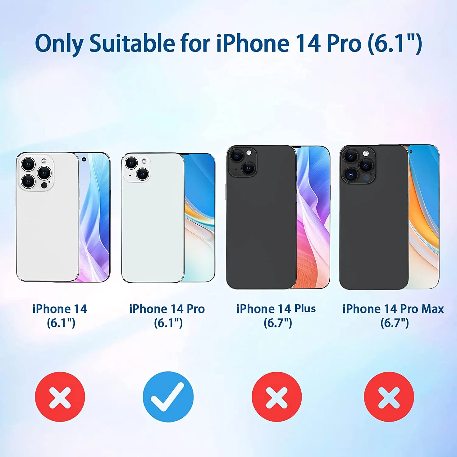 FOR Screen Protector for iPhone 14 Pro (6.1 Inch) Anti-Scratch, Anti-Oil, Anti-Fingerprint, HD Tempered Glass Film 9H Hardness