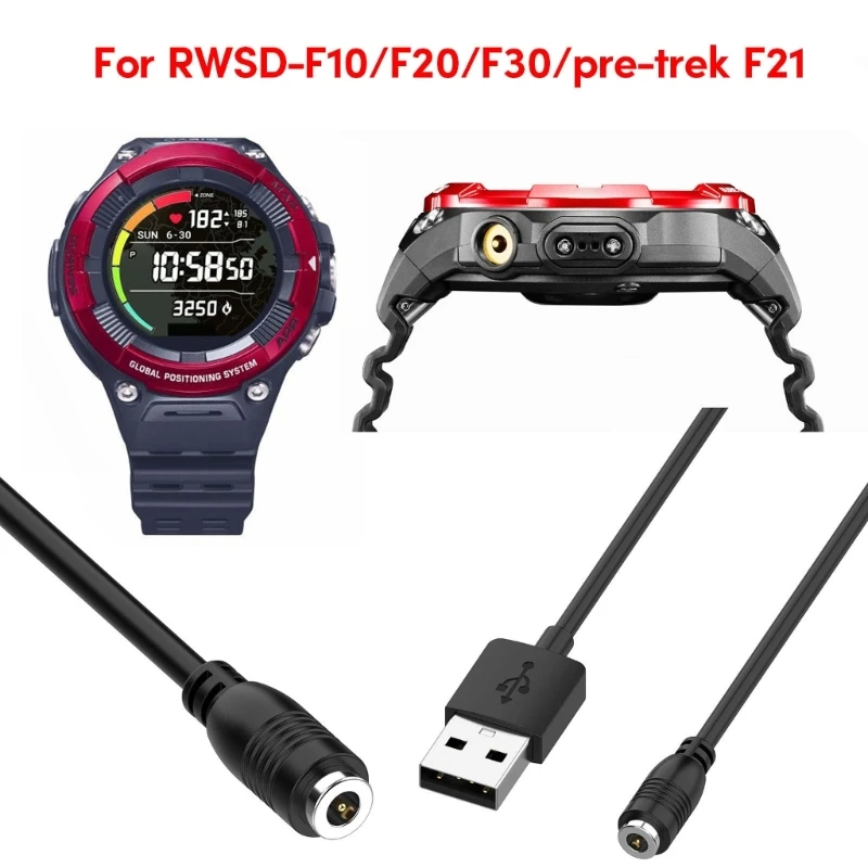 USB Charger Cable Quick Charging Cord Wire for Casio WSDF10 WSDF20 WSDF30 Pro-TrekF21 Watches Fast Charging Solution