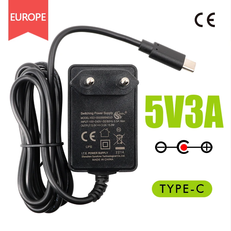 Orange Pi Power Adapter power adapter 5V3A EU Type-C