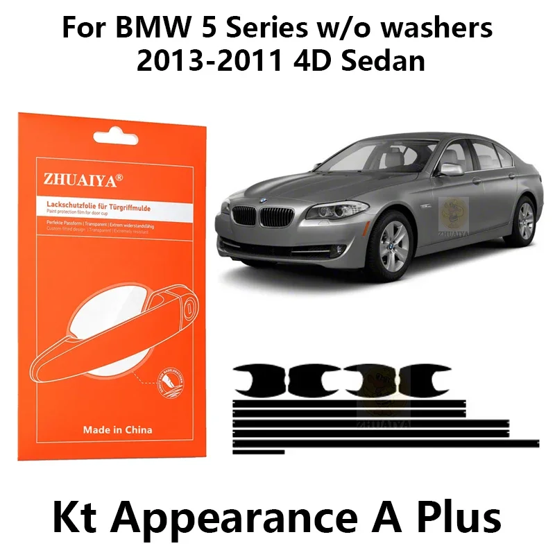 

Защитная пленка ZHUAIYA для красок дверной ручки, ТПУ PPF для BMW 5 серии с o-образными шайбами 2013-2011 4D Седан